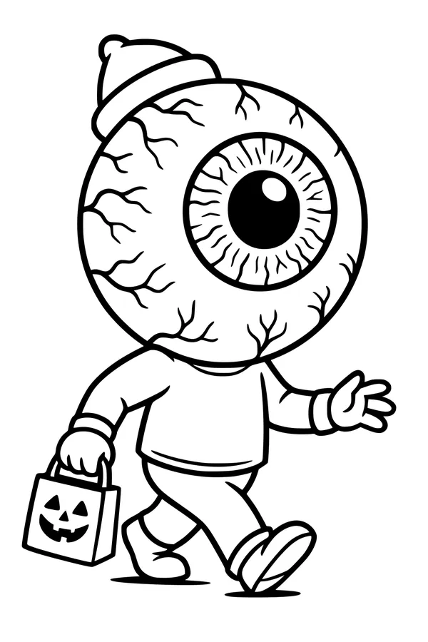 Eyeball Boy Trick-or-Treat Stroll