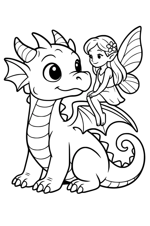 Fairy Friend on Baby Dragon
