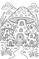 Mushroom Fairy Village Lane