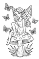 Fairy Resting on the Toadstool