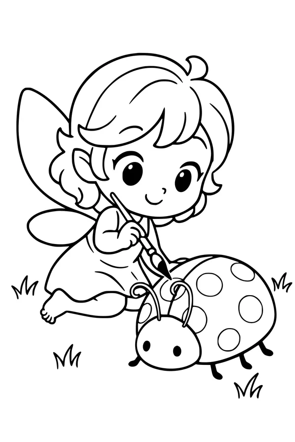 Fairy Painter and the Polka-Dot Ladybug