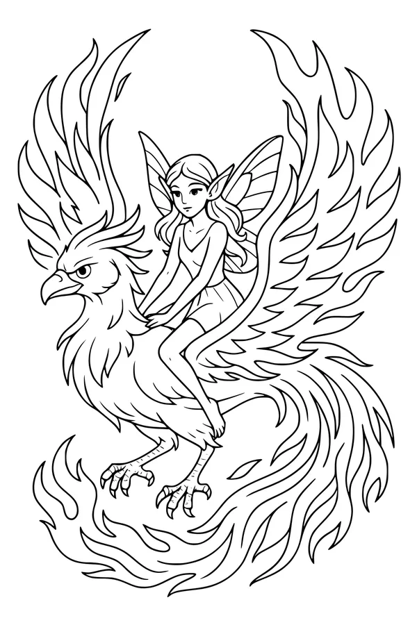 Fairy and the Firebird Soar
