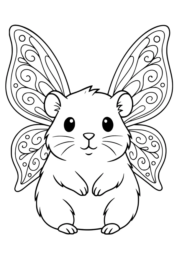 Flora the Fairy Guinea Pig Sits Pretty