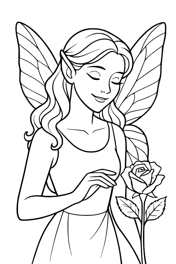 Fairy Whisper to the Rose