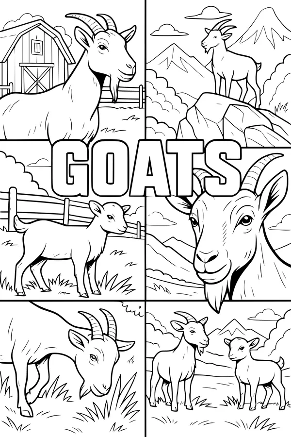 Busy Day With The Goat Family