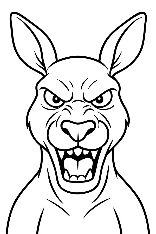 The Fierce Kangaroo Roars Loud