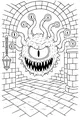 Free Monster Coloring Page - Many-Eyed Dungeon Creature (Printable PDF)