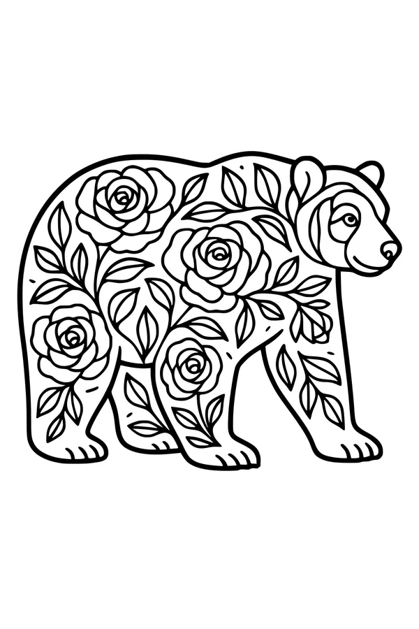 Bear with Blossoms All Over