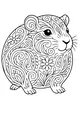 Swirly Flowers on a Chubby Guinea Pig