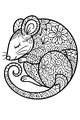 Sleepy Mouse in a Flower Patch