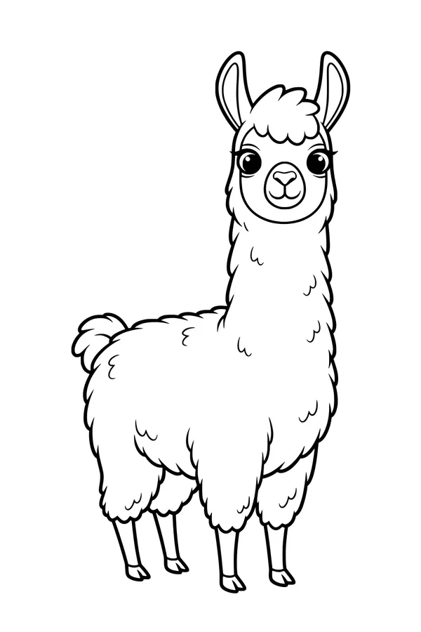 Fluffy Llama With Big Friendly Eyes