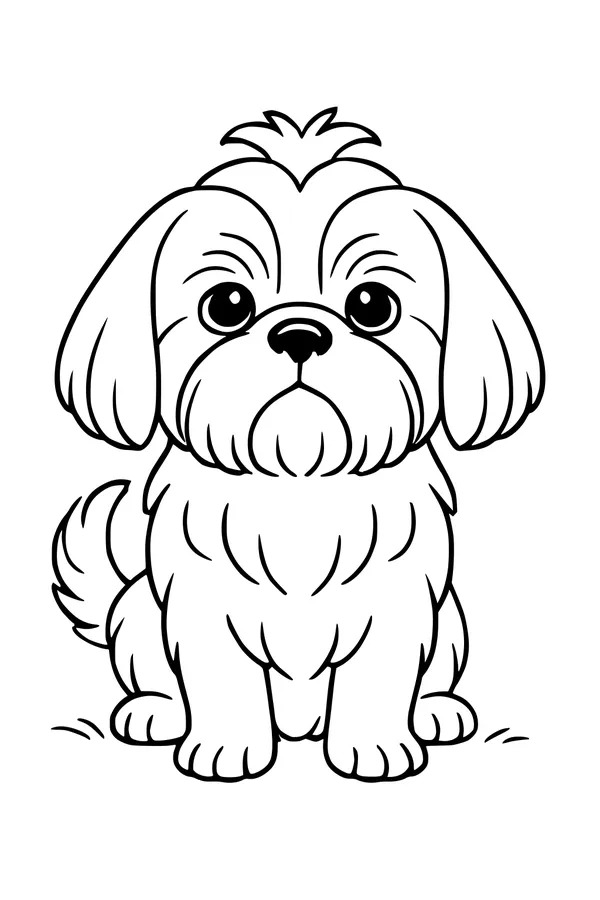 Fluffy Pup with Big Round Eyes