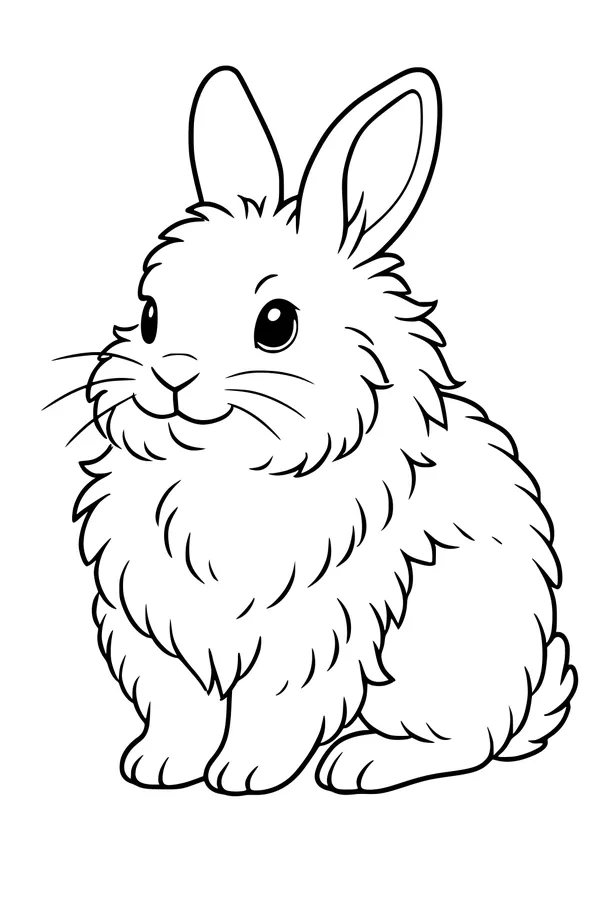 Fluffy Bunny with Curious Eyes