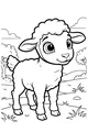 Spring Meadow Lamb with Big Bright Eyes