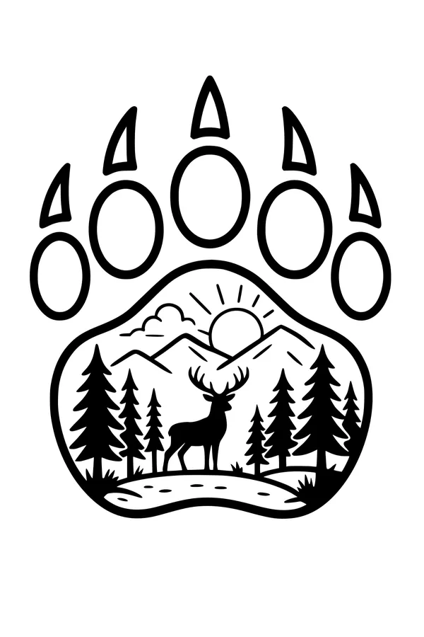 Big Paw, Shining Mountains, and Forest Deer