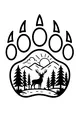 Big Paw, Shining Mountains, and Forest Deer