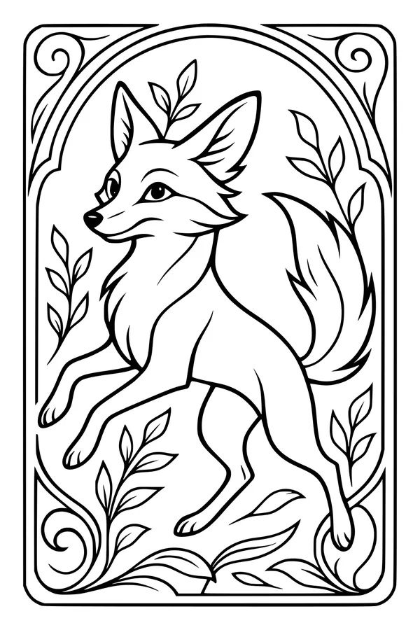 Fern Trail Fox in the Forest Frame