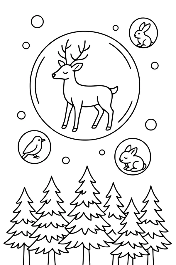 Forest Friends in Magical Bubbles
