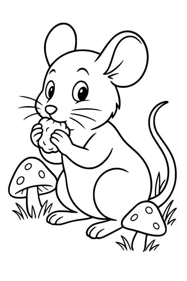 Nibble Time in the Mushroom Meadow