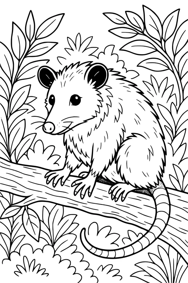 Percy the Opossum Takes a Pause