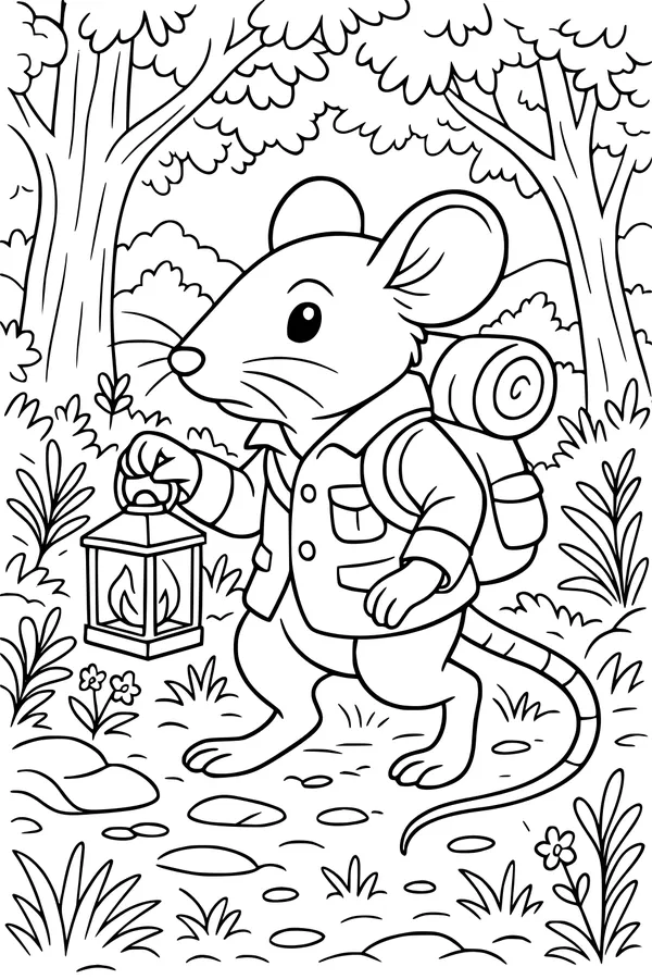 Lantern Mouse Walks Through the Woods