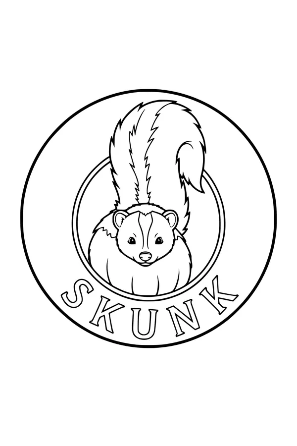 Stripey Skunk in the Forest Circle
