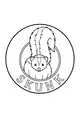 Stripey Skunk in the Forest Circle