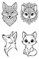 Four Foxes with Fancy Fur and Smiles
