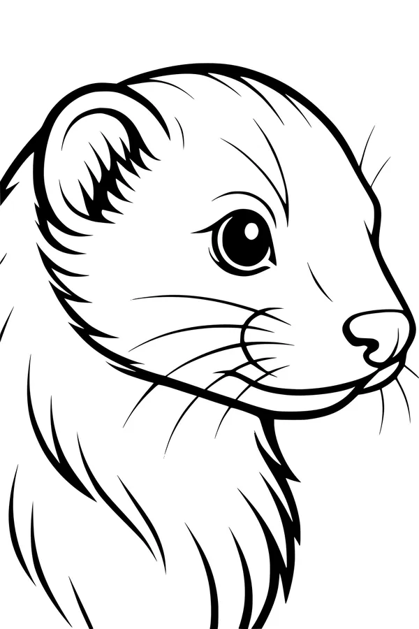 Whiskers and Wonder: The Ferret’s Peek