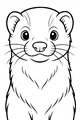 Friendly Ferret Stares With Bright Eyes
