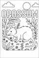 Sleepy Opossum in a Leafy Hideout