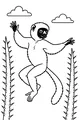 Lemur Leaps Through Spiky Forest