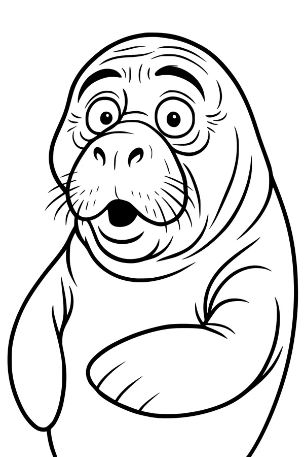 Mister Mellow the Surprised Manatee