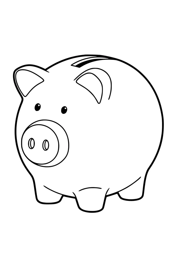 Smiley Pig with Round Belly