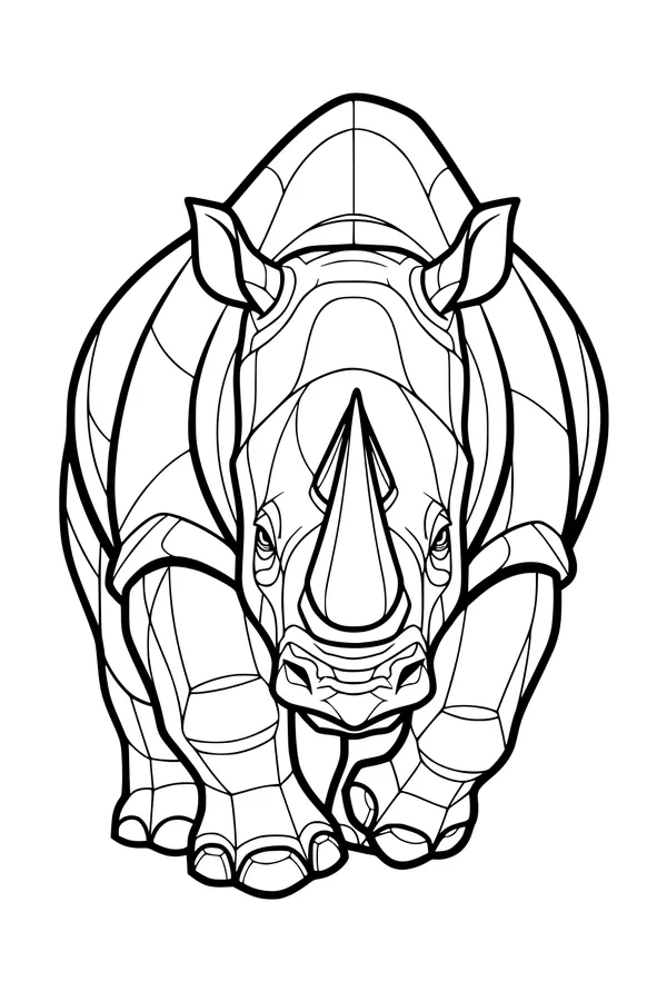 Rhino Stroll in the Wide Open Plains