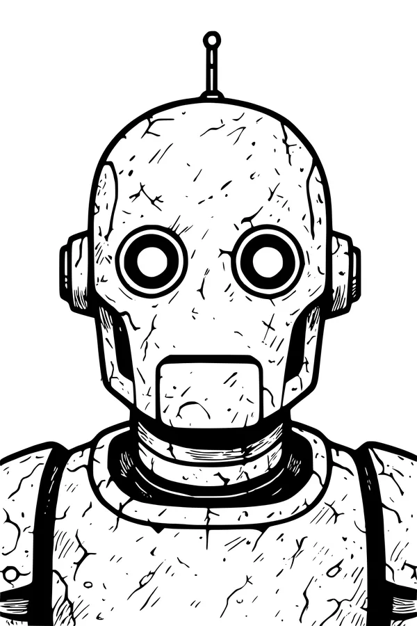 Rusty Buddy Robot Portrait
