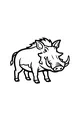 Warthog with Wild Whiskers in the Sun