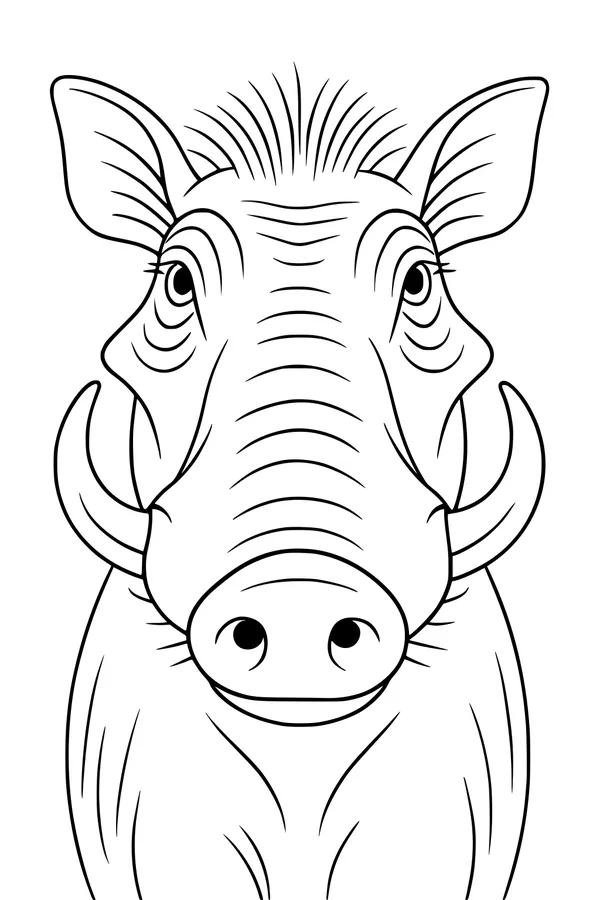 Warthog with Whiskery Wobble Nose
