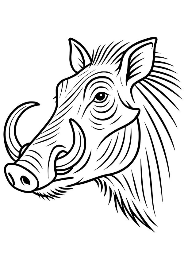 Winston the Whiskered Warthog Smiles Wide