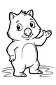 Waving Wombat Says Hello