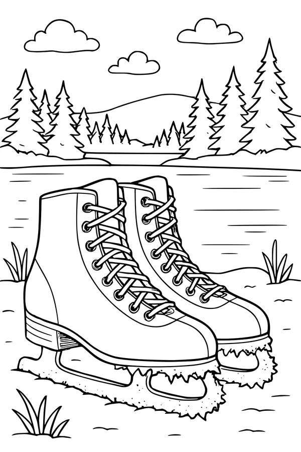 Lakeside Skates on a Frosty Morning