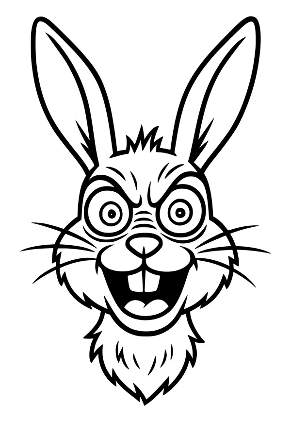 Funny Bunny with Surprised Eyes