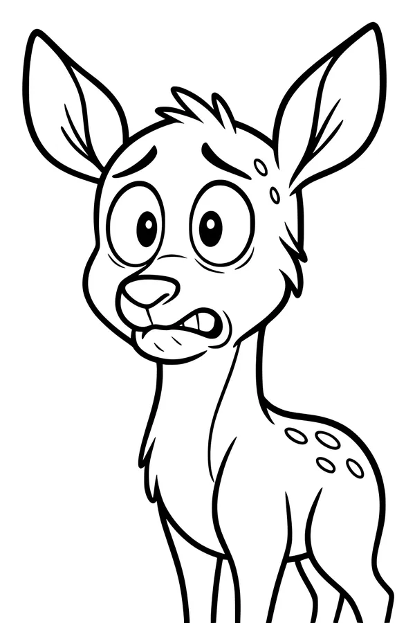 Wide-Eyed Fawn with Wiggly Ears