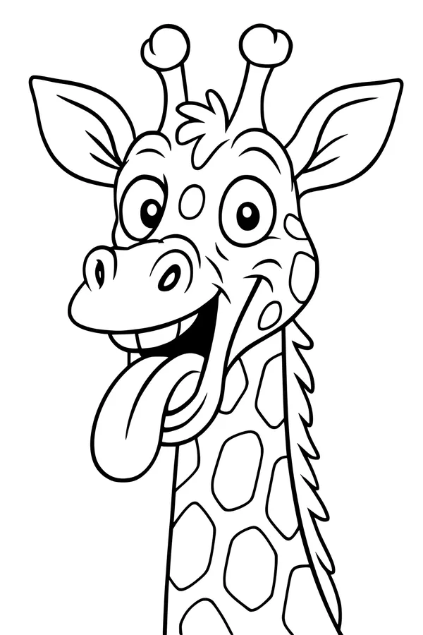 Goofy Giraffe Makes a Silly Face