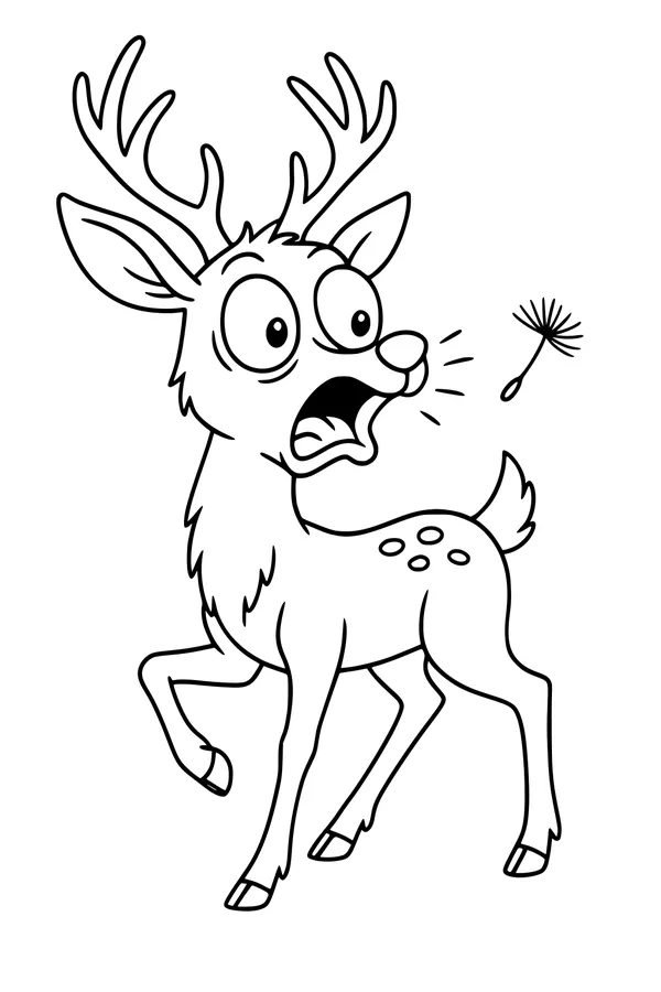 Surprised Deer and the Silly Floating Seed