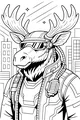 Moose Patrol in the City Lights