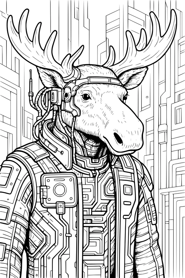Moose Explorer in a Futuristic City