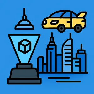 Futuristic Tech & Cities coloring page category