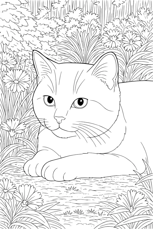 Whiskers in the Wild Garden