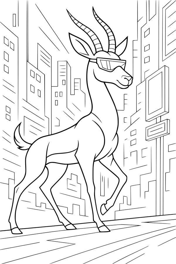 City Stroll With the Sunglasses Gazelle